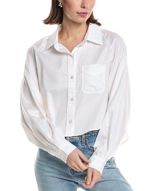 Hudson White Raglan Top