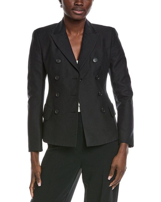 Akris Black Glorie Silk-Blend Blazer