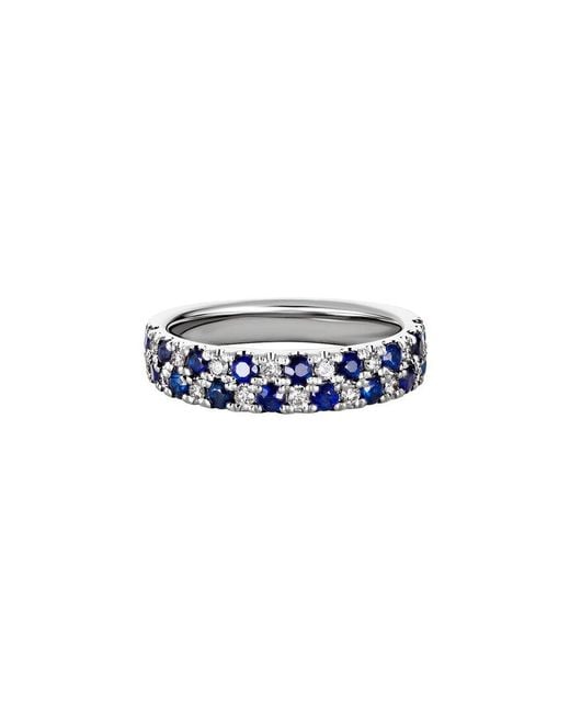 Diamond Select Cuts Blue 14K Diamond .23 Ct. & .84 Ct. Sapphire Ring