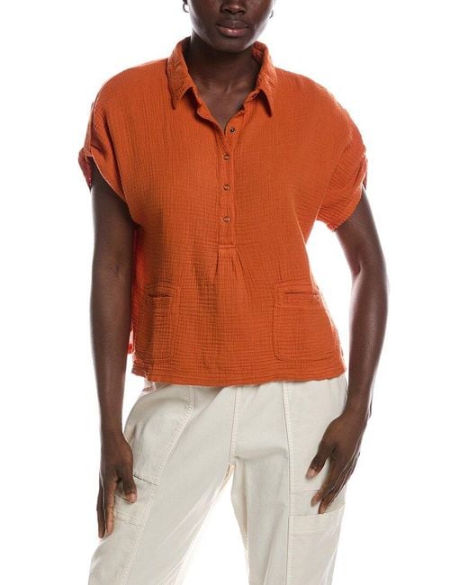 XCVI Orange Anders Top