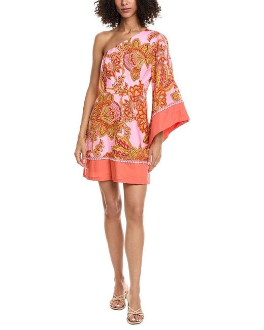Adrianna Papell Red Printed Mini Dress