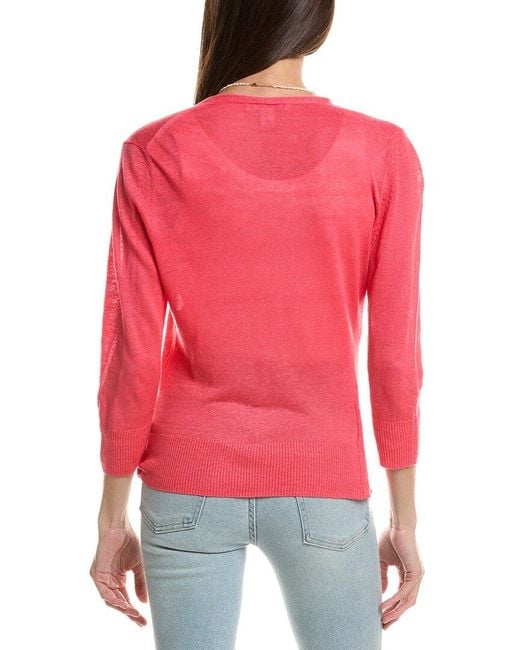 Tommy Bahama Red Addison Linen-Blend Cardigan