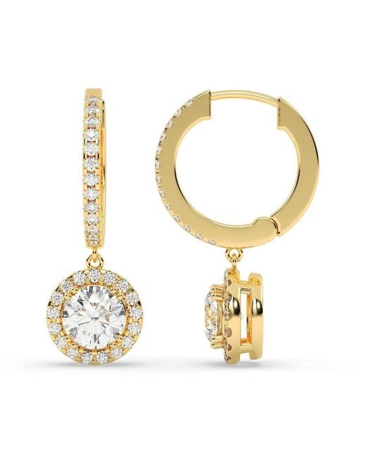 Lab Grown Diamonds Metallic 14K 2.35 Ct. Tw. Lab-Grown Diamond Earrings