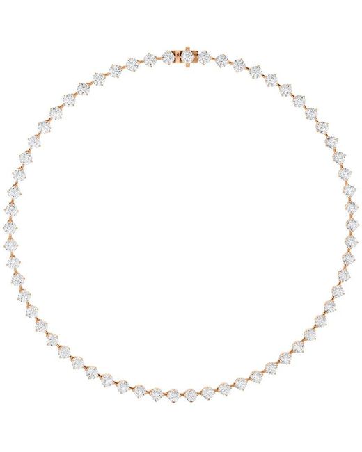 Sabrina Designs Lab Grown Diamonds White 14K Rose 20.91 Ct. Tw. Lab-Grown Diamond Tennis Necklace