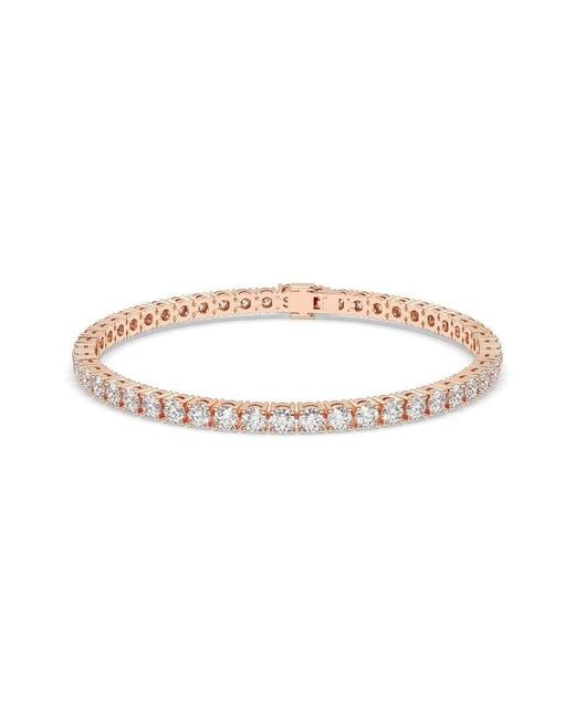 Lab Grown Diamonds White 14K Rose 7.00 Ct. Tw. Lab-Grown Diamond Bracelet