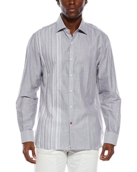 Isaia Gray Italia Sport Shirt for men