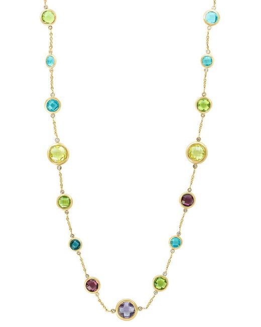 Effy Fine Jewelry Metallic 14K 23.54 Ct. Tw. Diamond & Gemstone Necklace