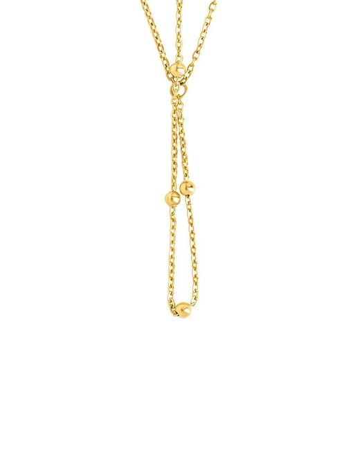 Sterling Forever White 14K Plated Myrna Beaded Layered Body Chain