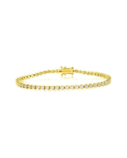 Jewels by Viomo Metallic 14K 2.10 Ct. Tw. Diamond Tennis Bracelet