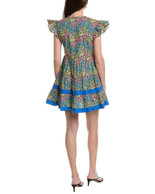 Garrie B Blue Tassel Mini Dress
