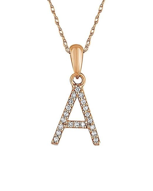 Sabrina Designs Metallic 14k Diamond A-z Initial Necklace (a-z)