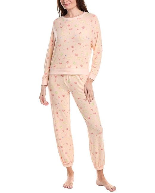 Honeydew Intimates Pink 2Pc Star Seeker Brushed Jersey Lounge Set
