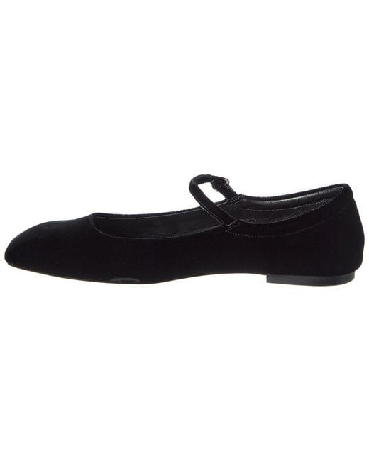 Aeyde Black Uma Velvet Flat