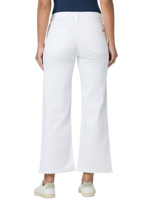 Hudson White Rosalie High-Rise Wide Leg Ankle Jean