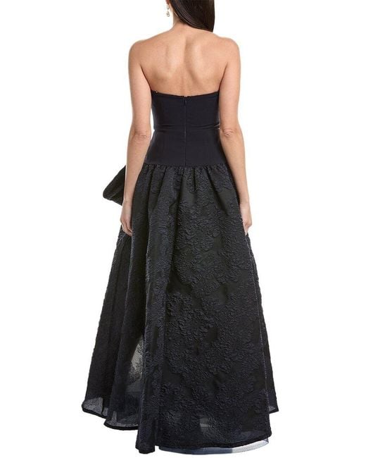 Marchesa Black Cloque Gown