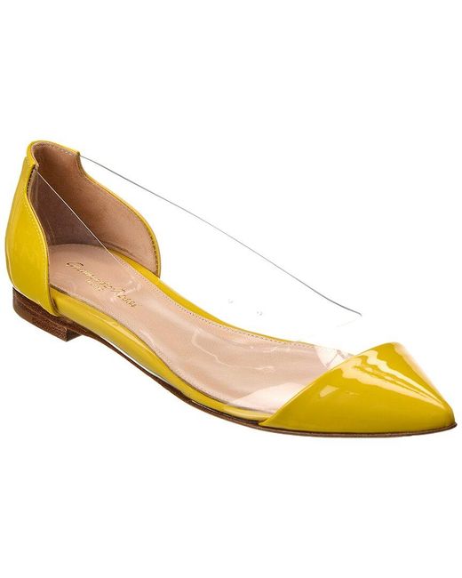 Gianvito Rossi Metallic Vinyl & Patent Flat
