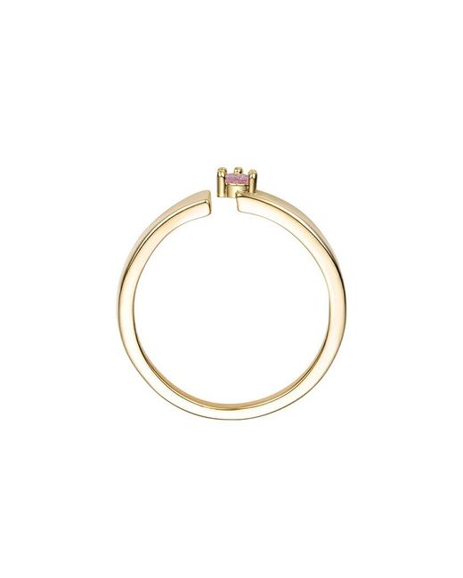 Genevive Jewelry Metallic Rachel Glauber 14K Plated Cz Open Ring
