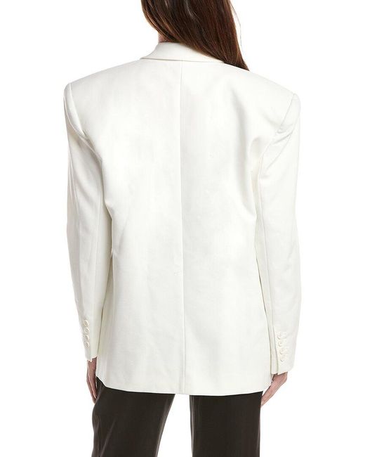 Sans Faff White Adel Oversized Dad Blazer