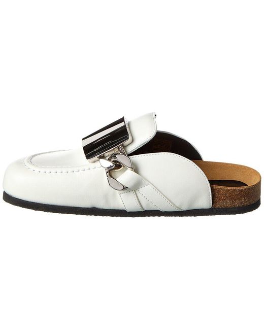 J.W. Anderson White Chain Leather Loafer