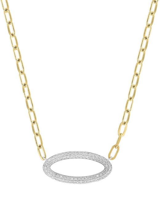 Effy Fine Jewelry Metallic 14K Over 0.46 Ct. Tw. Diamond Necklace