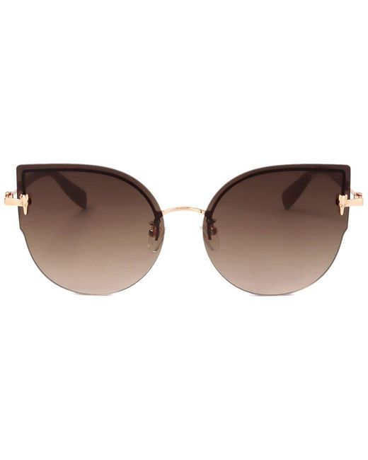 Trussardi Brown Str397F 08Ft 60Mm Sunglasses