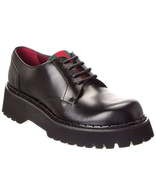 Gucci Brown Chunky Leather Platform Oxford for men