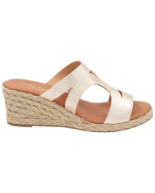 Andre Assous Pink Addison Leather Espadrille