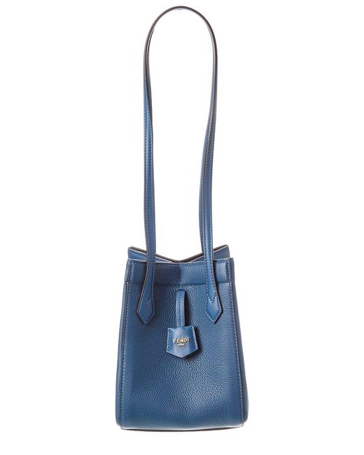 Fendi Blue Origami Mini Leather Shoulder Bag
