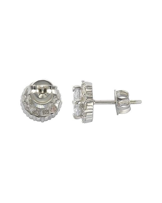 Suzy Levian CZ Jewelry Gray Suzy Levian Silver Cz Studs