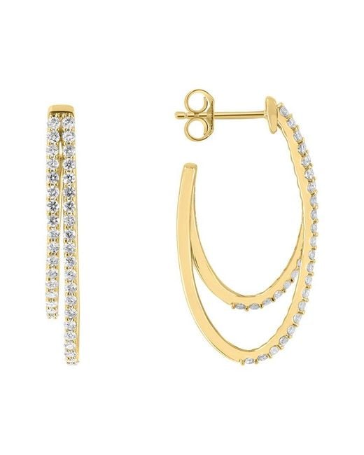 Effy Fine Jewelry Metallic Plated 0.96 Ct. Tw. Lab-Grown Diamond Earrings