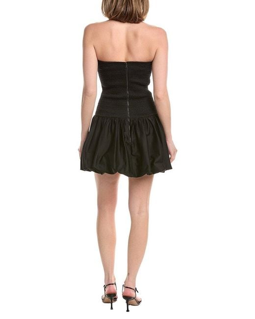 Alice + Olivia Black Arden Drop-Waist Bubble Dress