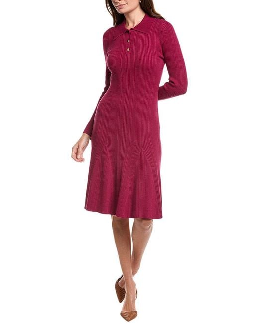 Nanette Lepore Red Knit Maxi Dress
