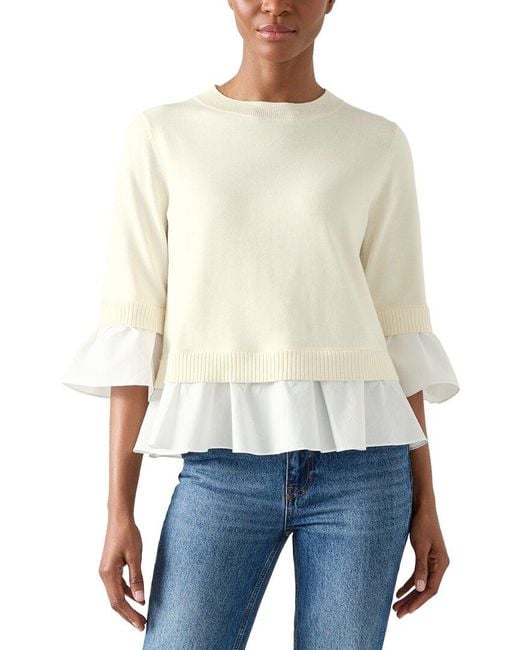 L.K.Bennett White Maisie Knitted Top