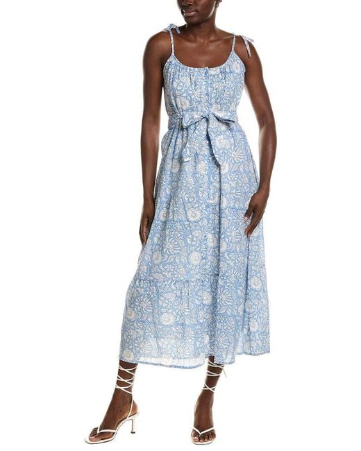 Emerson Fry Blue India Button Front Sundress