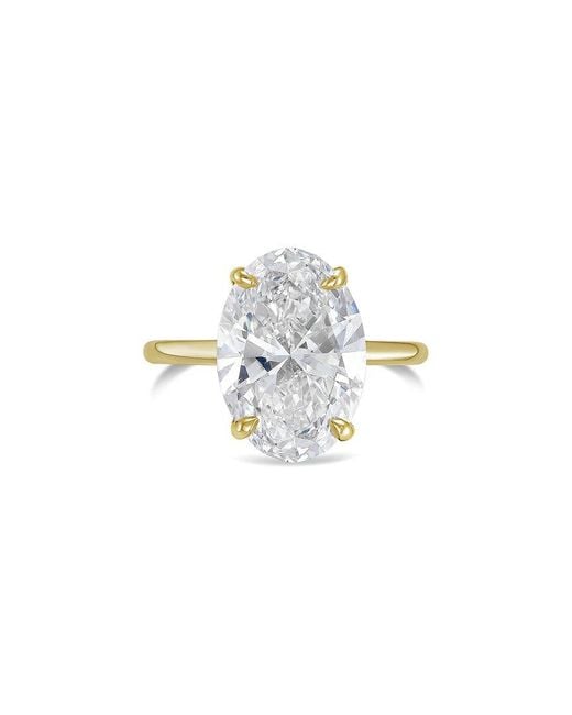 Diana M White Diana M. 18K 15.00 Ct. Tw. Lab-Grown Diamond Solitaire Ring