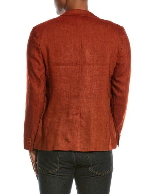 Ted Baker Red Shutton Wool & Linen-blend Blazer for men