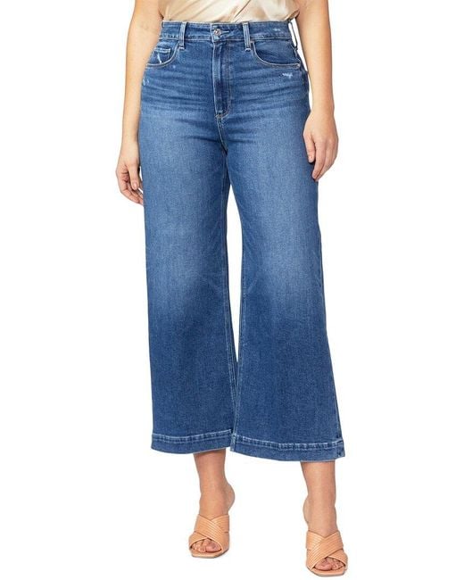 PAIGE Blue Spotlight Eiffel Distressed Jean