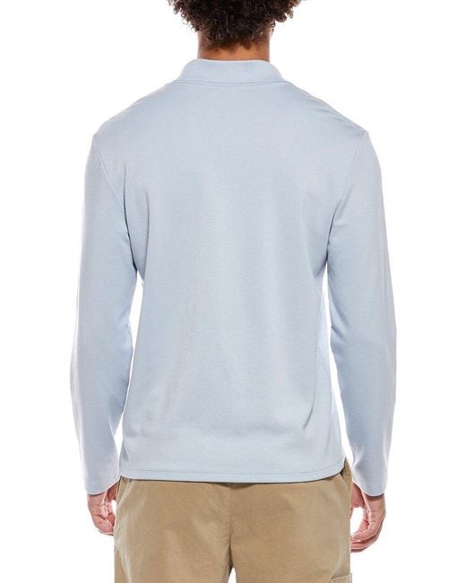 Vince Blue Milano Johnny Collar Shirt for men