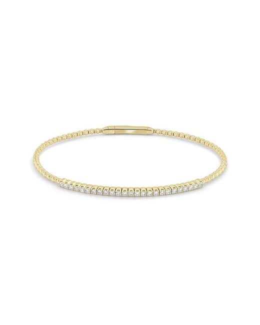 Sabrina Designs White 14K 0.45 Ct. Tw. Diamond Stackable Flexible Bangle Bracelet