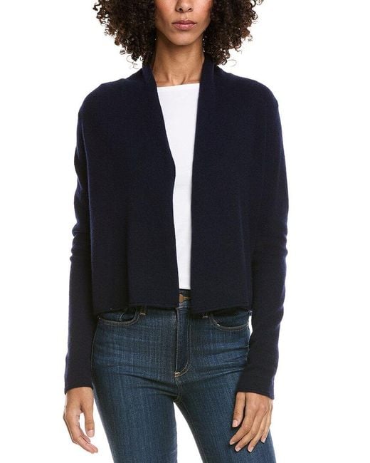 InCashmere Blue Cashmere Open Cardigan