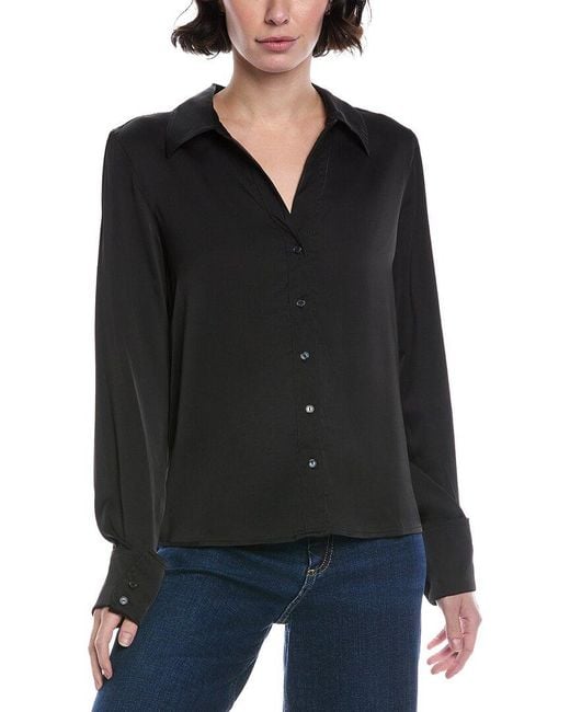 NVLT Black Satin Blouse