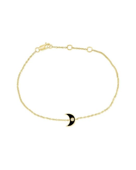Sabrina Designs White 14K 0.01 Ct. Tw. Diamond Moon Bracelet