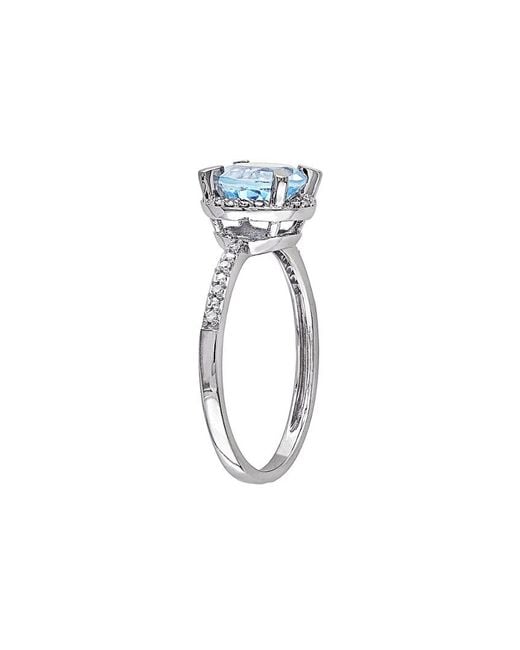 Rina Limor White 10K 1.63 Ct. Tw. Diamond & Sky Topaz Ring