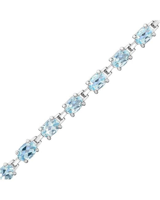 Gemstones White 9.90 Ct. Tw. Topaz Tennis Bracelet