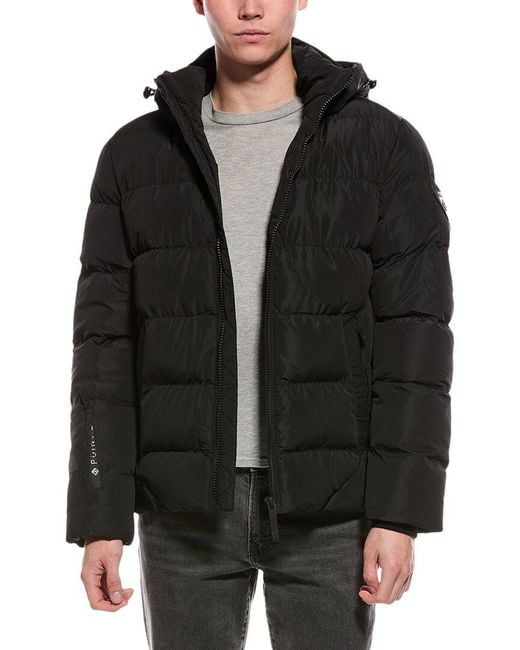 Point Zero Black Touchless Puffer Coat for men