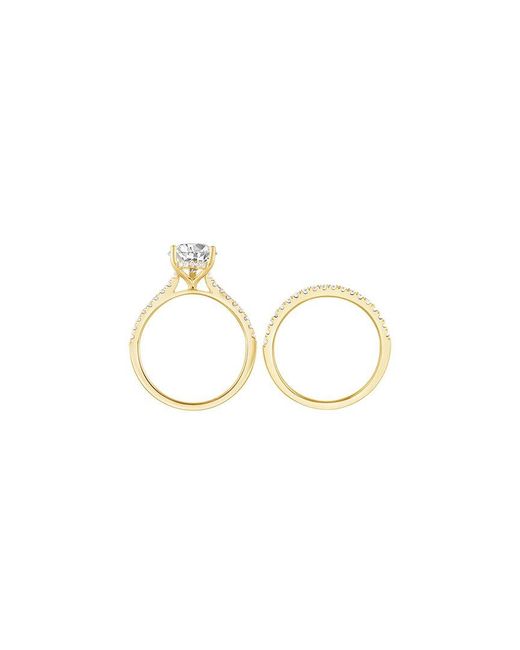 Lab Grown Diamonds White 14K 2.00 Ct. Tw. Lab-Grown Diamond Bridal Ring Set
