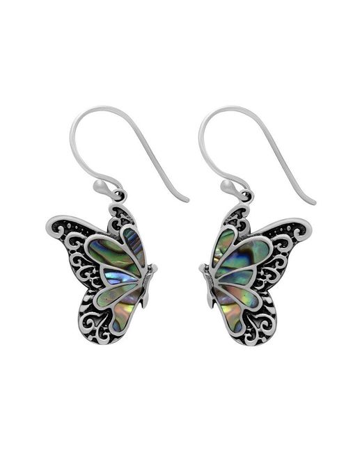 Samuel B. White Silver Butterfly Earrings