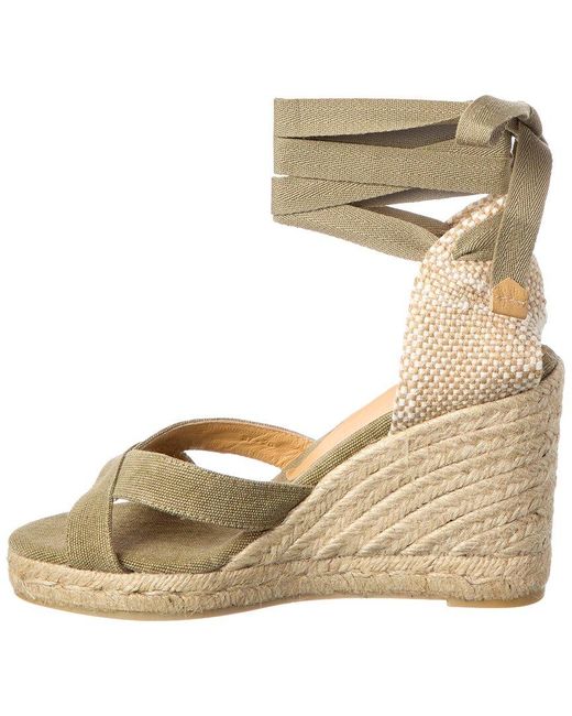 Castaner Metallic Bailey Canvas Wedge Sandal