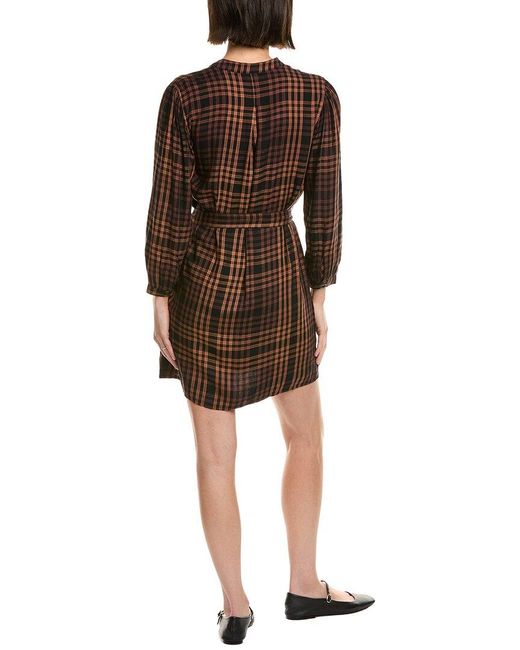 Bella Dahl Brown Puff Sleeve Shirtdress