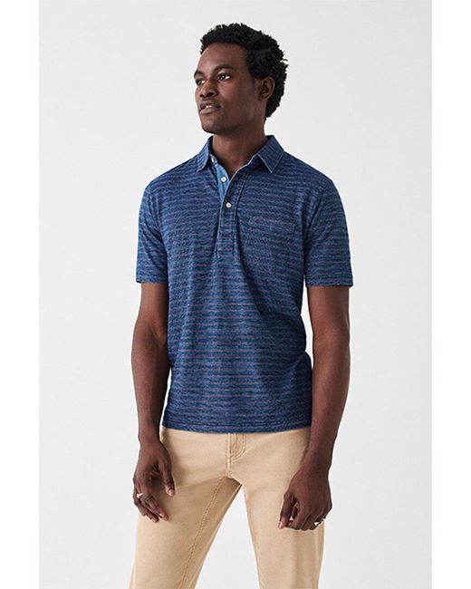 Faherty Brand Blue Polo Shirt for men